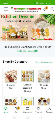 Android application THE ORGANIC SUPERMART screenshort