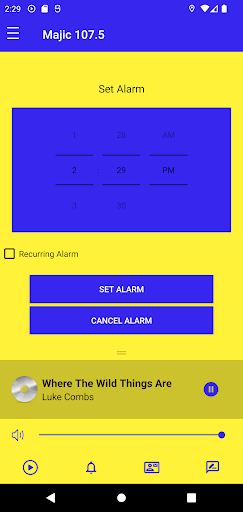 Android application Majic 107.5 screenshort