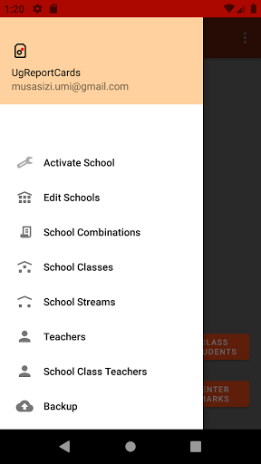 Android application Ug Report Cards screenshort