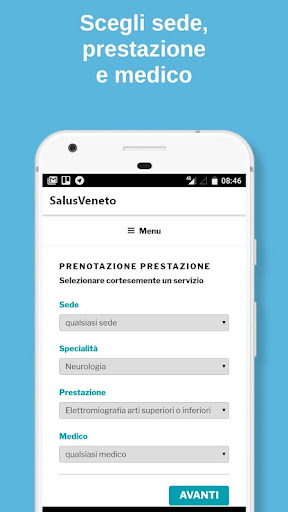 Android application SalusVeneto screenshort