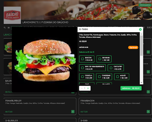GAÚCHO LANCHONETE E PIZZARIA Screen 2