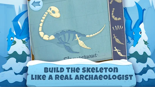 Dinosaur Skeletons Puzzle  Archaeology Learning Game