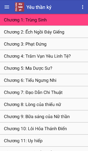 Android application Yêu thần ký Truyện tiên hiệp screenshort