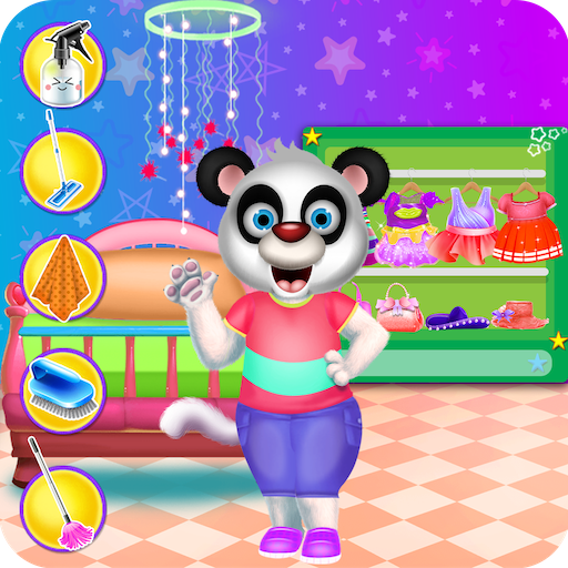 Baby Panda House Cleaning Game logo