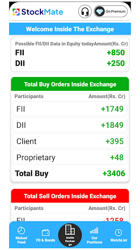 Android application StockMate screenshort