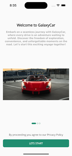 Android application Galaxy Used Car screenshort
