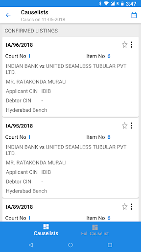 Legal Astra-NCLT and NCLAT App Screen 3