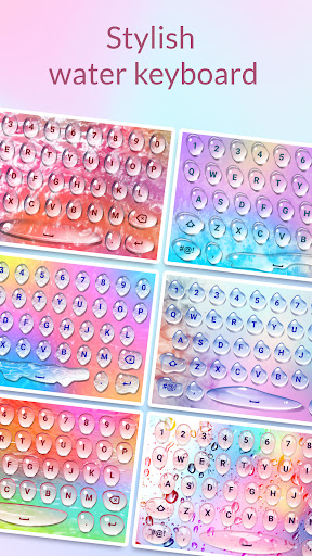 Android application Color Rain Water Keyboard Live screenshort