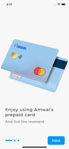 AmwalPay Prepaid App Screen 3