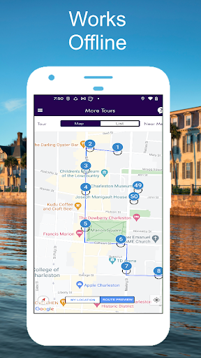 Screenshot of Charleston GPS Audio Guide