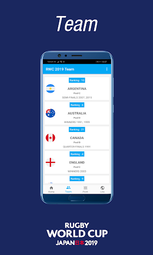 Guide Rugby World Cup App 2019 Schedule  Result