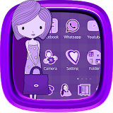 Fancy Purple Girl Theme icon