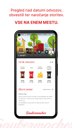 Android application Saubermacher Slovenija screenshort