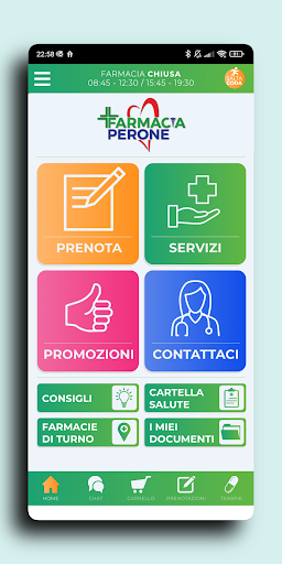 Android application Farmacia Perone screenshort