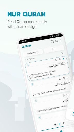 Android application Qur'an prayer time - NurQuran screenshort