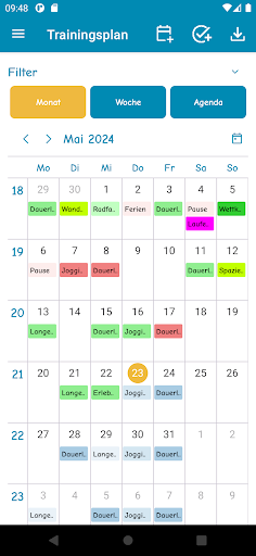 Mein Lauftagebuch Pro Screen 2