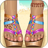 Games Decorating beach sandals icon