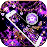 Purple Diamonds Butterfly Sparkly Pendants Theme icon