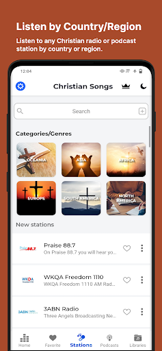 Christian Gospel Songs & Radio Screen 2