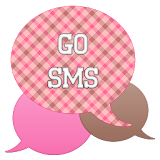 GO SMS - Peach Brn Plaid 2 icon