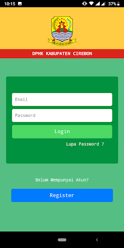 Android application DPHK Kab Cirebon screenshort