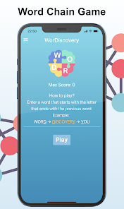 WorDiscovery - Word Chain Game 1.0.0.0 APK + Mod (Unlimited money) إلى عن على ذكري المظهر