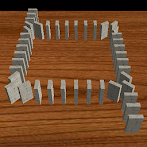 3D Domino Toppling
