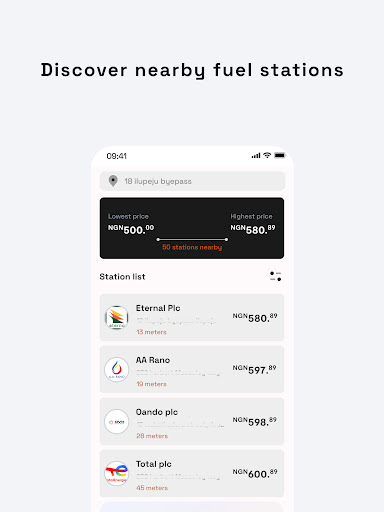 Android application Fuel Price NG screenshort