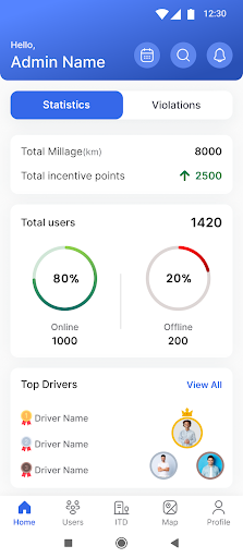 Android application Saferoad Safety Monitoring screenshort