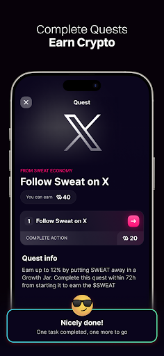 Screenshot of Sweat Wallet: Crypto & Rewards