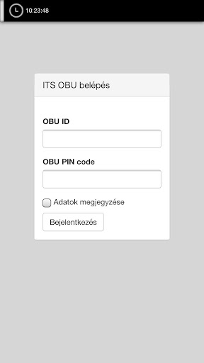 Android application ITS OBU screenshort