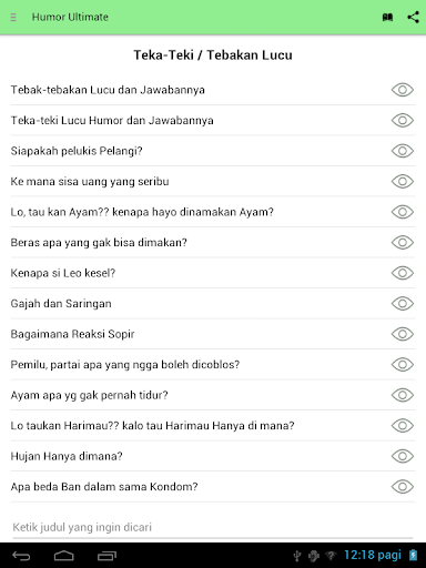 Humor Ultimate, Humor Komplit Screen 2
