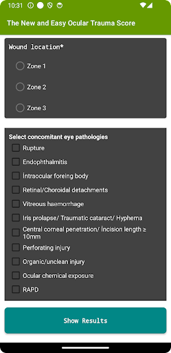New Ocular Trauma Score Screen 3