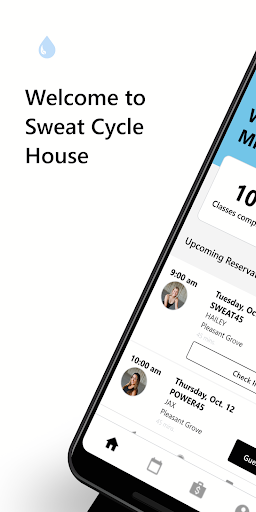Android application Sweat Cycle House screenshort