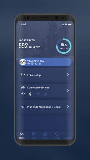 Android application RideControl App screenshort
