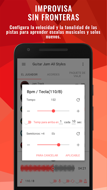 Screenshot 3 Backing Tracks Jam — acompañamiento para guitarra android