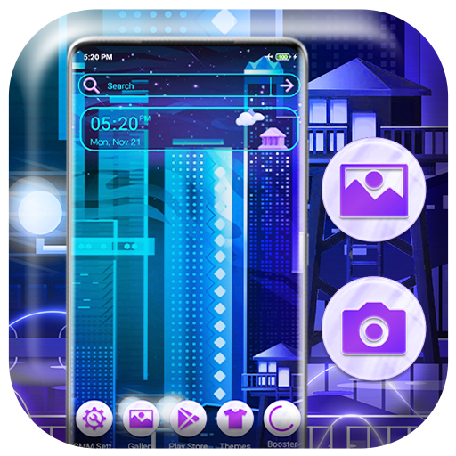 Colorful City Skyline Theme logo