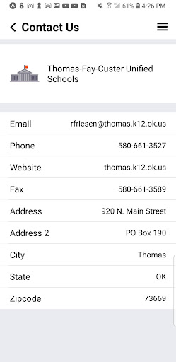 Thomas Fay Custer Schools Screen 3