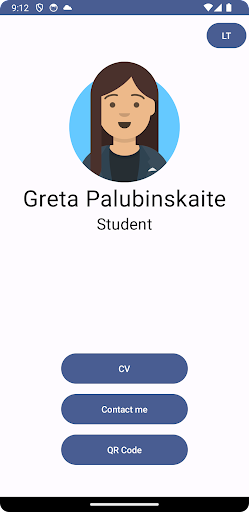 Android application Greta Portfolio screenshort