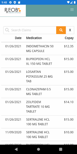 MyDrugBenefit Screen 2