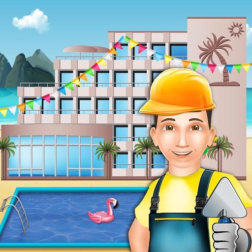 Build Island Building House logo
