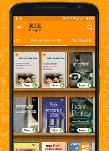 RIE Bhopal Digital Library Screen 3