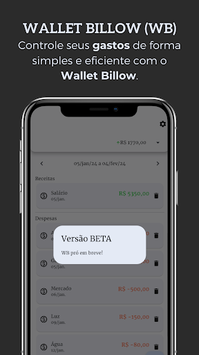 Android application WB: Finanças Pessoais screenshort