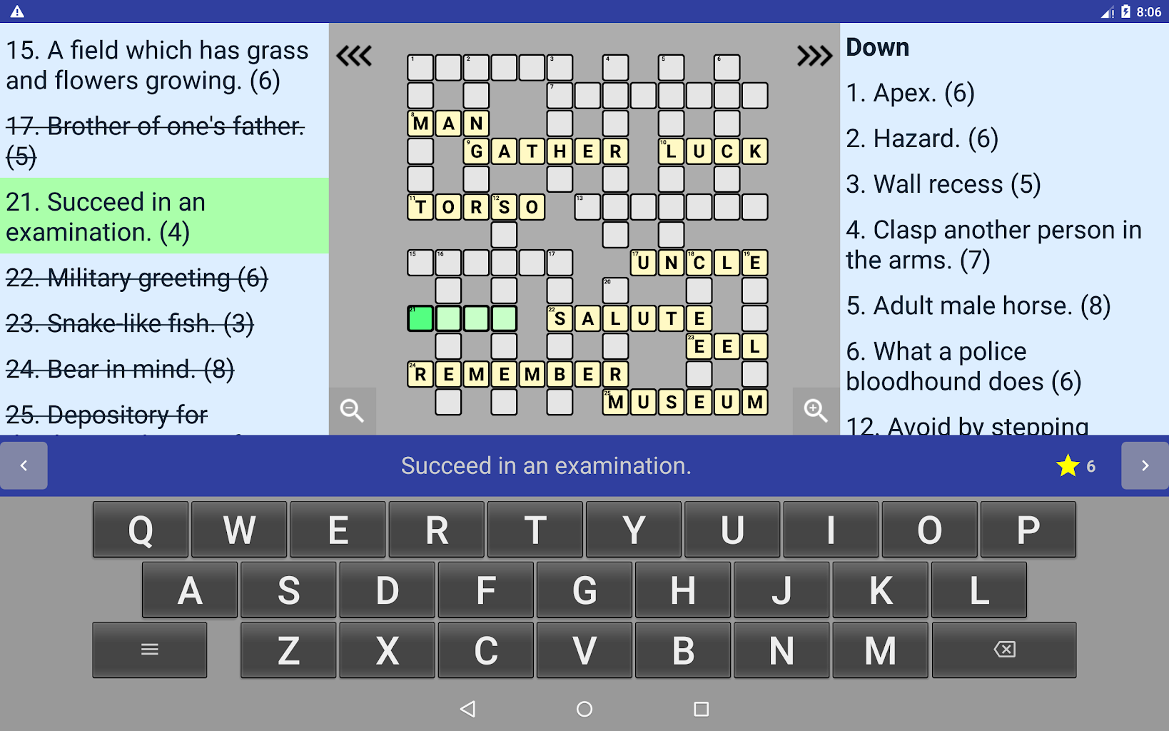 English Crossword puzzle Screenshot 11