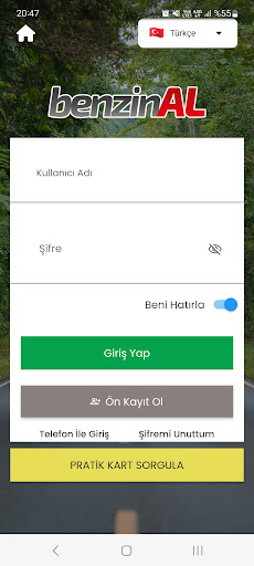 Android application Benzin Al screenshort