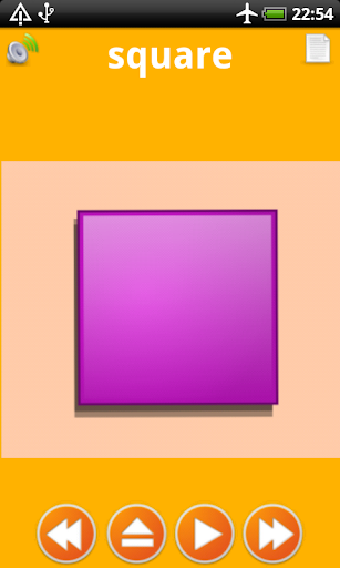 Android application Shapes game for kids flashcard screenshort