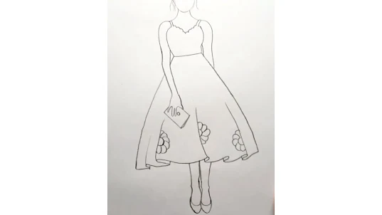 como desenhar vestidos