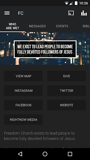 Android application thefreedlife screenshort