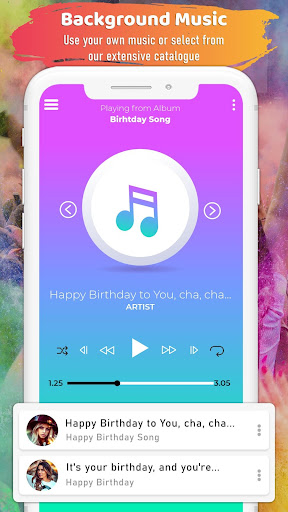 Birthday Video Maker with Song Screen 3