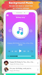 Birthday Video Maker with Song poster 3